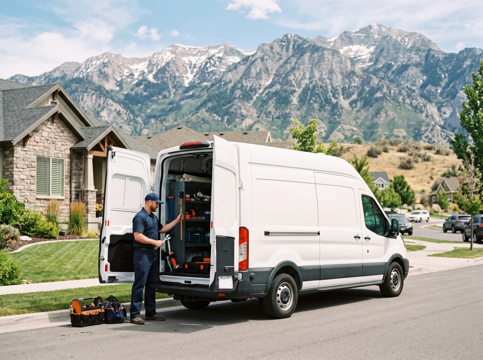 Jetstar Plumbing and Drains service van stocked for a drain and sewer call in West Jordan, UT